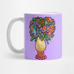 The Elegant Pretty Colorful Flower Vase Mug